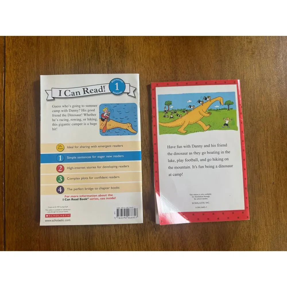 Vintage Danny and the Dinosaur Go to Camp Syd Hoff Scholastic Book Lot 2